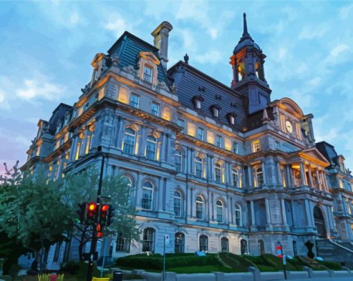 Montreal City Hall Canada paint by numbers