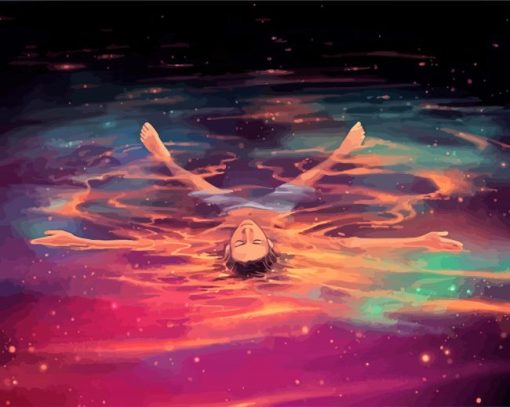 Mystical Man Drowning paint by number