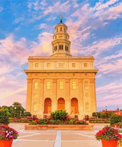 Nauvoo Illinois Temple Building paint by number