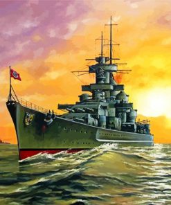 Nazi Battleship paint by number