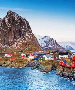 Norway Lofoten Landscape paint by number