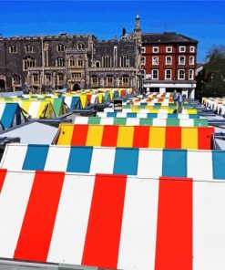 Norwich Market Norfolk paint by number