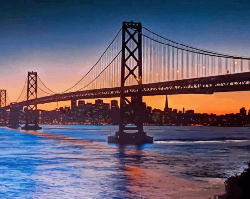 Oakland Bay Bridge California paint by number