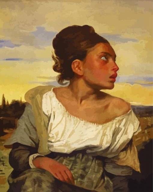 Orphan Girl At The Cemetery By Delacroix Eugene paint by numbers