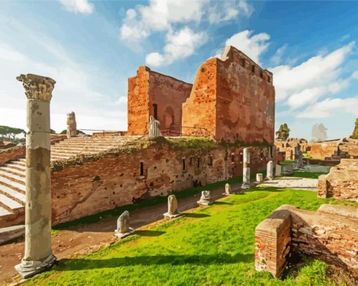 Ostia Antica Ruins paint by number