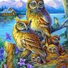 Owl Family paint by number