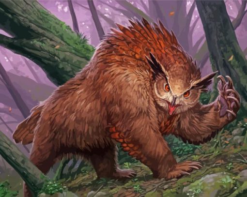 Owlbear Monster paint by number