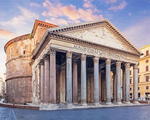 Pantheon Rome paint by number