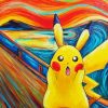 Pikachu Scream paint by number