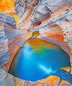 Pilbara Karijini Park Hamersley Gorge paint by number