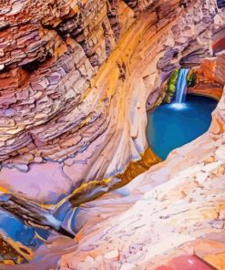 Pilbara Karijini Hamersley Gorge paint by number