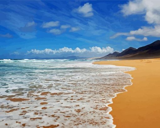 Playa De Cofete Fuerteventura paint by number