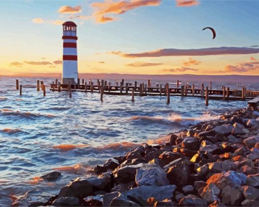 Podersdorf Am See Lighthouse paint by number