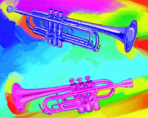 Pop Art Trumpets paint by number