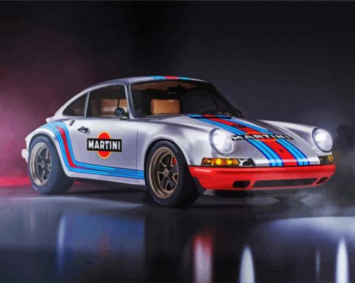 Porsche Martini 911 paint by number