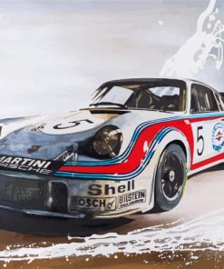 Porsche Martini Racing Car paint by number