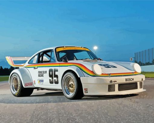 Porsche Race Car paint by number