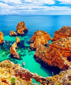 Portugal Algarve Seascape paint by number