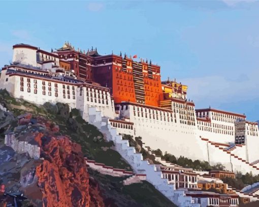 Potala Palace Lhasa paint by number