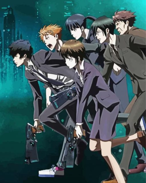 Psycho Pass Anime Character paint by number