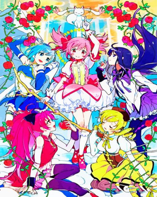 Puella Magi Madoka Magica paint by number