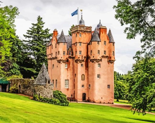 Scotland Craigievar Castle paint by number