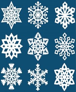 Snowflakes paint by number