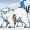 Snowy Polar Owl Bear paint by numbers