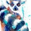 Splatter Lemur paint by numbers