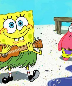 SpongeBob And Patrick Star paint by number