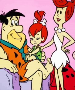 The Flinstones Cartoon Characters paint by numbers