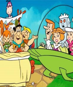 The Flinstones Cartoon Families paint by numbers