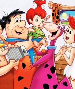 The Flinstones Family Art paint by numbers