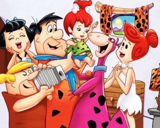 The Flinstones Family Art paint by numbers