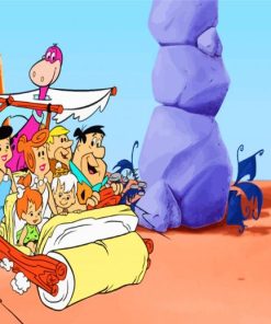 The Flinstones Family Art paint by numbers