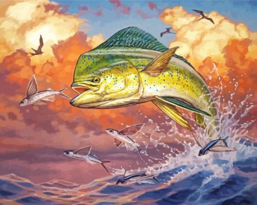 The Mahi Mahi Fish Art paint by numbers