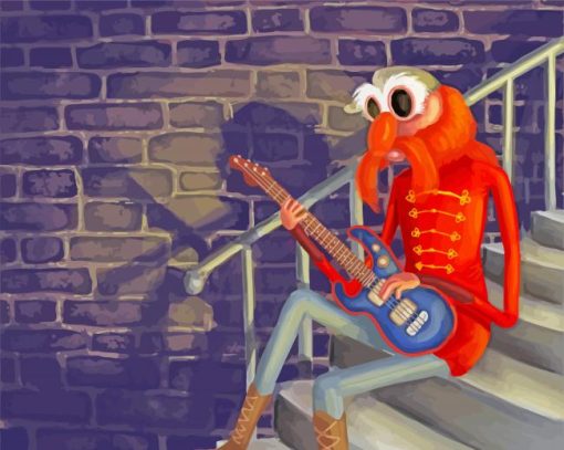 The Muppet Floyd Pepper paint by numbers