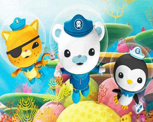 The Octonauts Captain Barnaclees And Friends paint by numbers