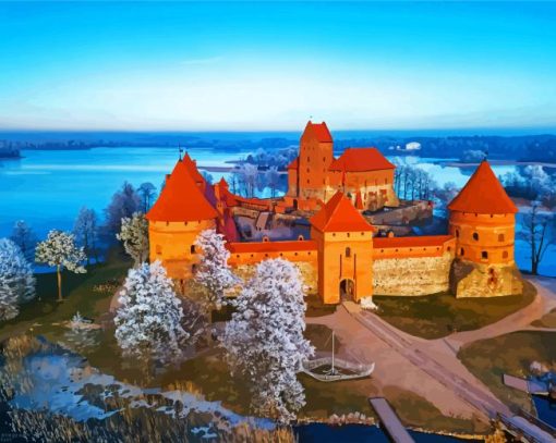 Trakai Island Castle paint by numbers