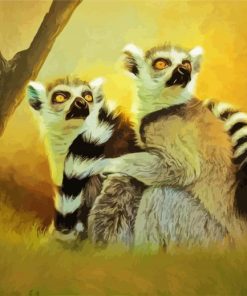 Two Lemur paint by numbers