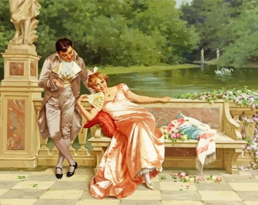 Vittorio Reggianini The Flirtation paint by number