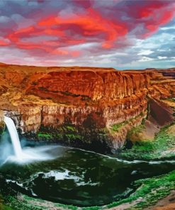 Washington Palouse Waterfall paint by numbers