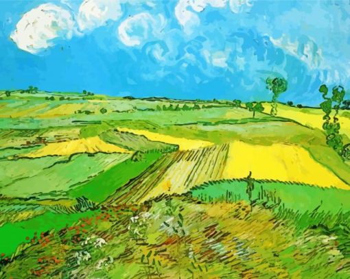 Wheat Fields Van Gogh paint by number