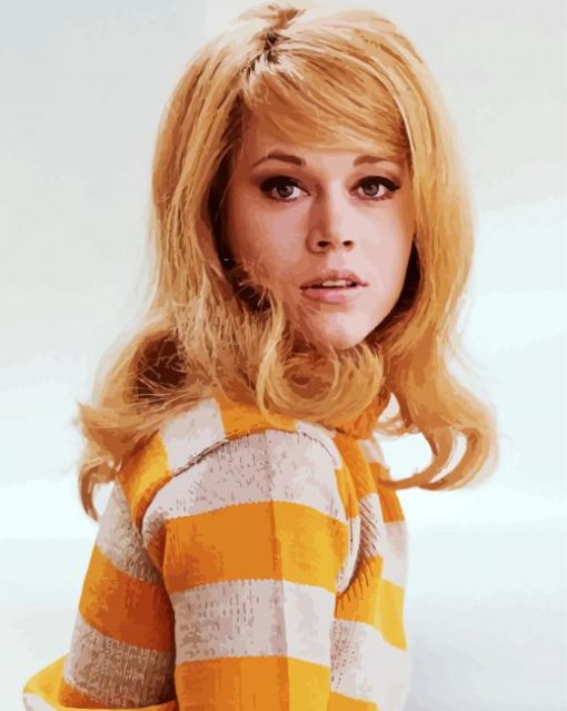 Young Actress Jane Fonda paint by number