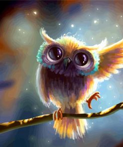 Adorable Cute Owl paint by number