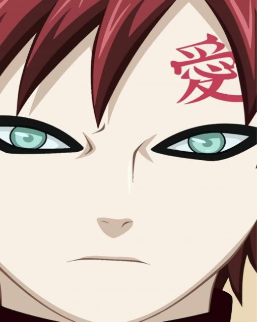 Aesthetic Gaara Face paint by number