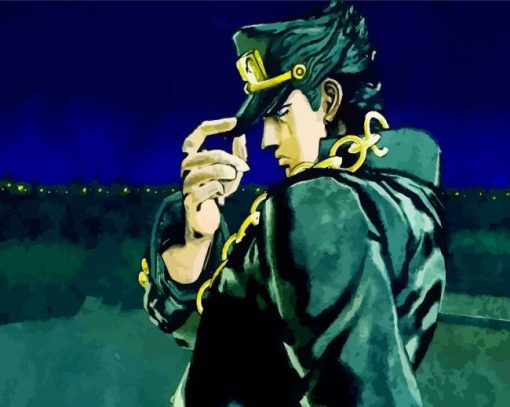 Aesthetic Jotaro Kujo paint by number