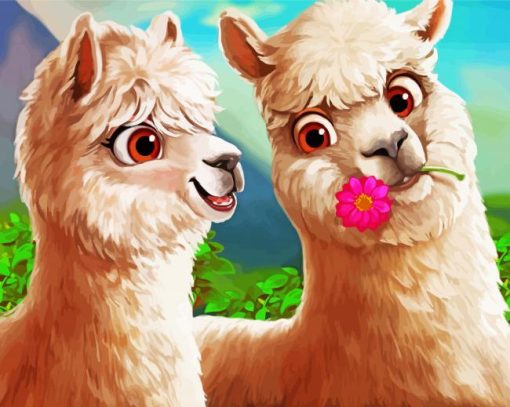 Aesthetic Llamas paint by number