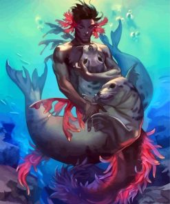 Aesthetic Merman paint by number