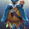 Aesthetic Bird Warrior paint by number